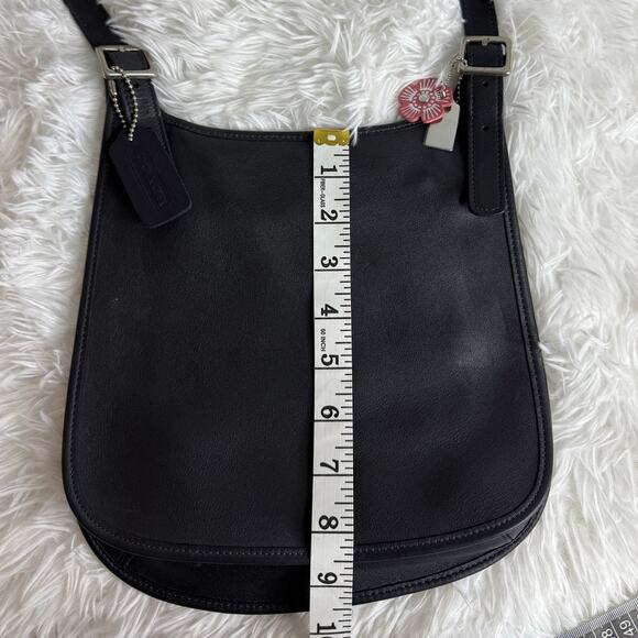 Vintage COACH 9131 Navy Nickle Small Hippie Flap Crossbody Bag - Picture 10 of 10